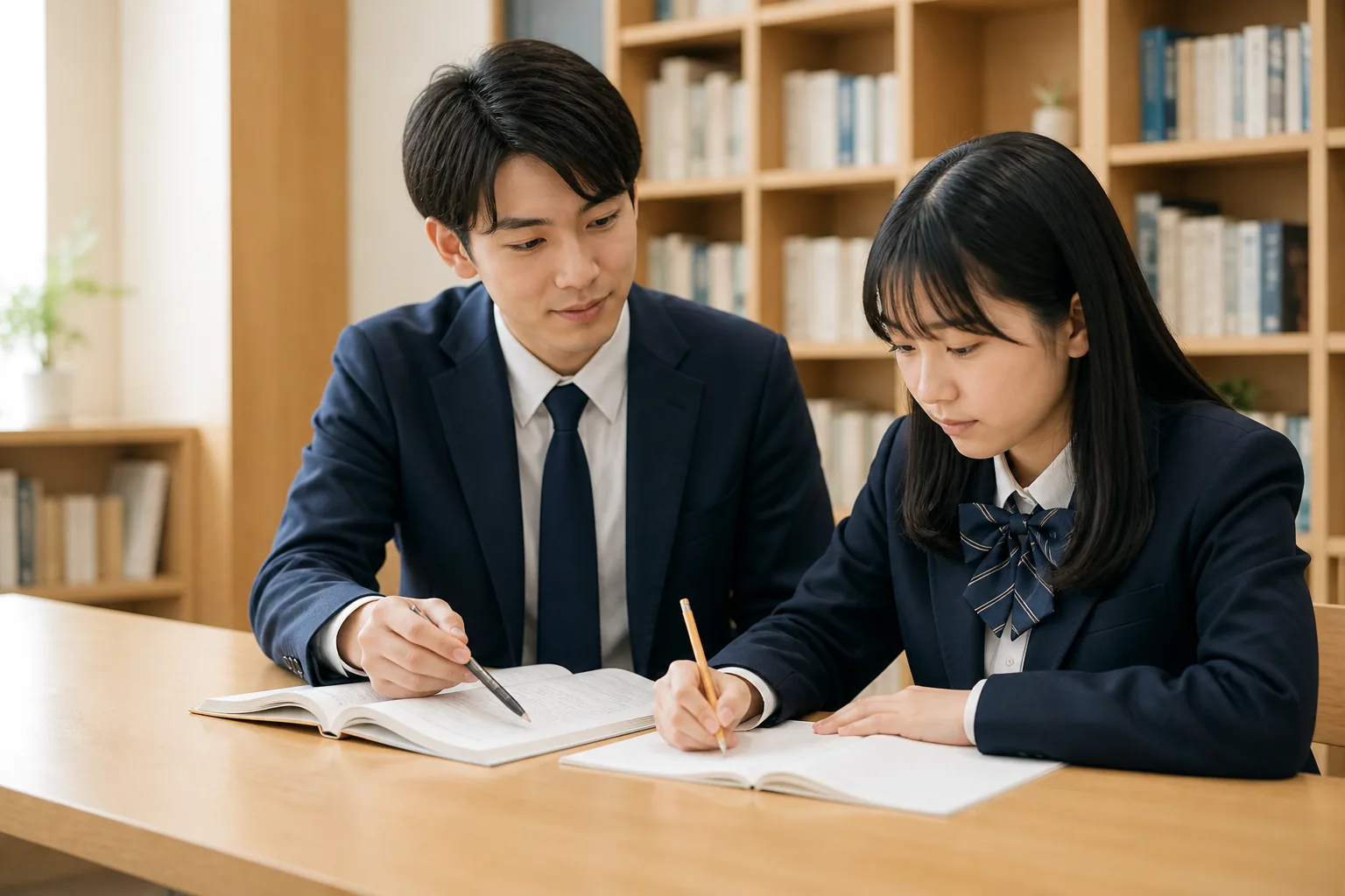 生徒の理解度に合わせて個別に指導する講師